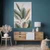 Obraz ręcznie malowany Liście beżowy 60 X 90 CM – wniesie naturę i harmonię