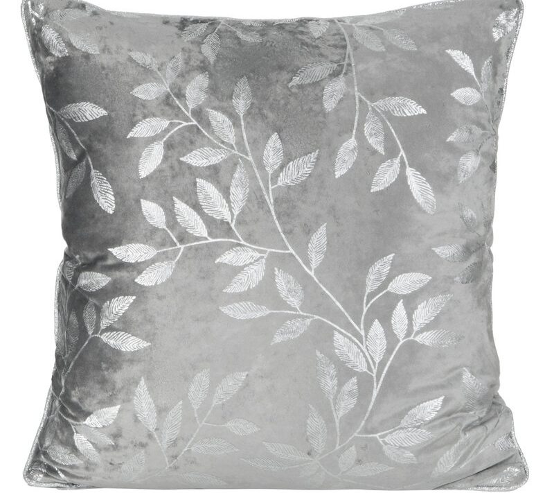 Poszewka velvet stalowa 45 x 45 cm – miękka i trwała