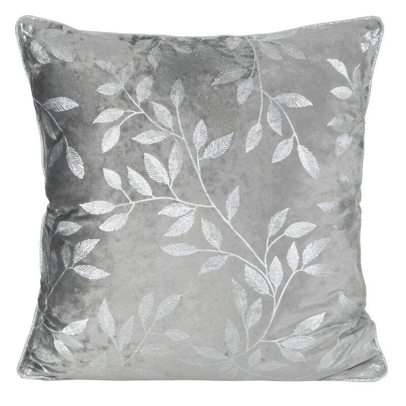 Poszewka velvet stalowa 45 x 45 cm – miękka i trwała