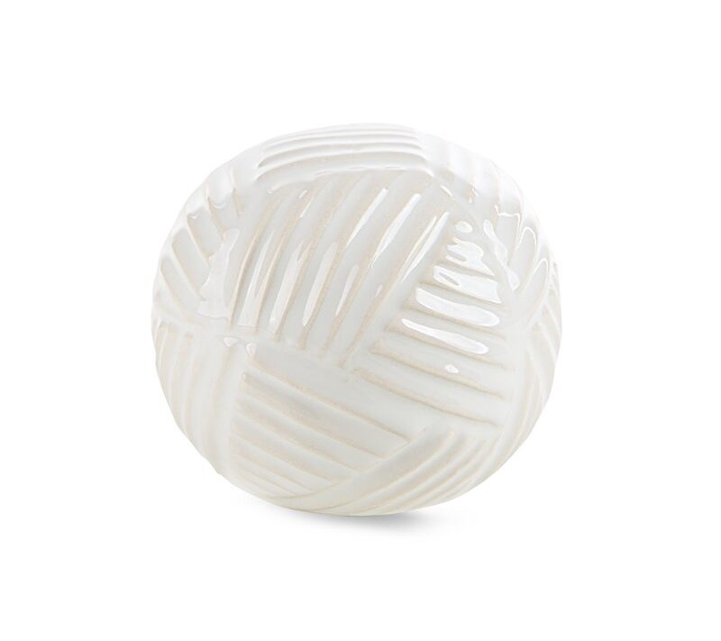 Kula ceramiczna Romina kremowa 9 x 10 cm – dekoracja salonu