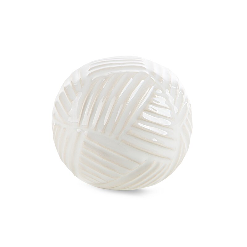 Kula ceramiczna Romina kremowa 9 x 10 cm – dekoracja salonu