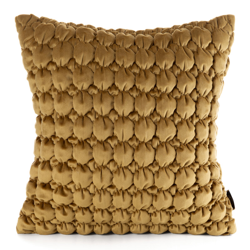 Poszewka velvet musztardowa 45 x 45 cm – doda przytulności