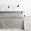 Narzuta welurowa Luiz srebrna 200 x 220 cm – dodaje blasku sypialni