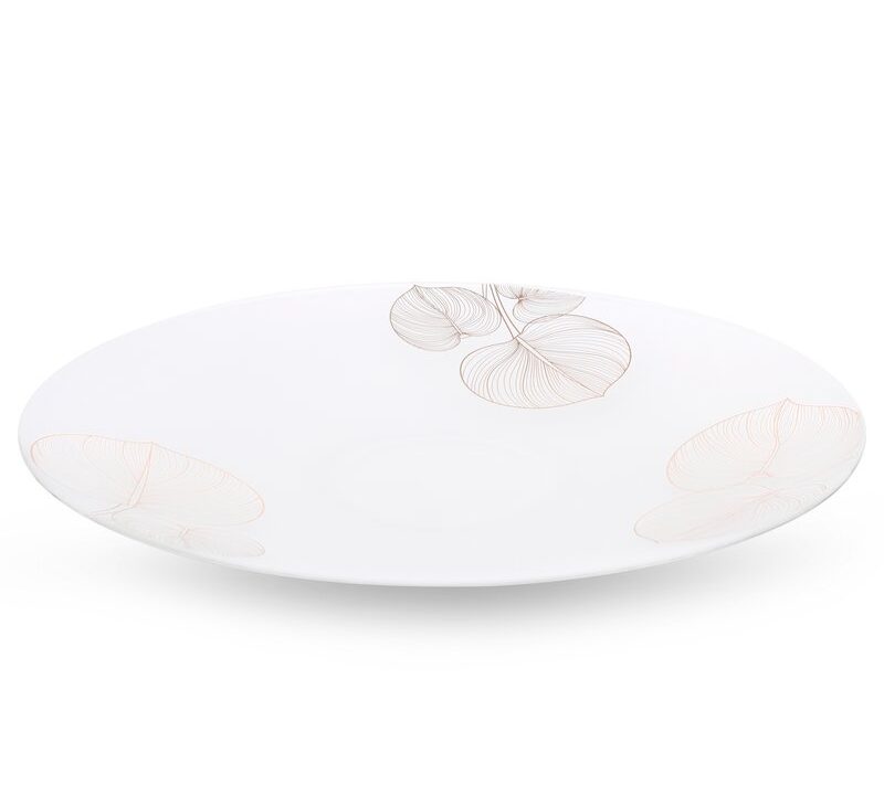 Patera szklana LC/BLANCA5 biała 37x4 cm – idealna na owoce