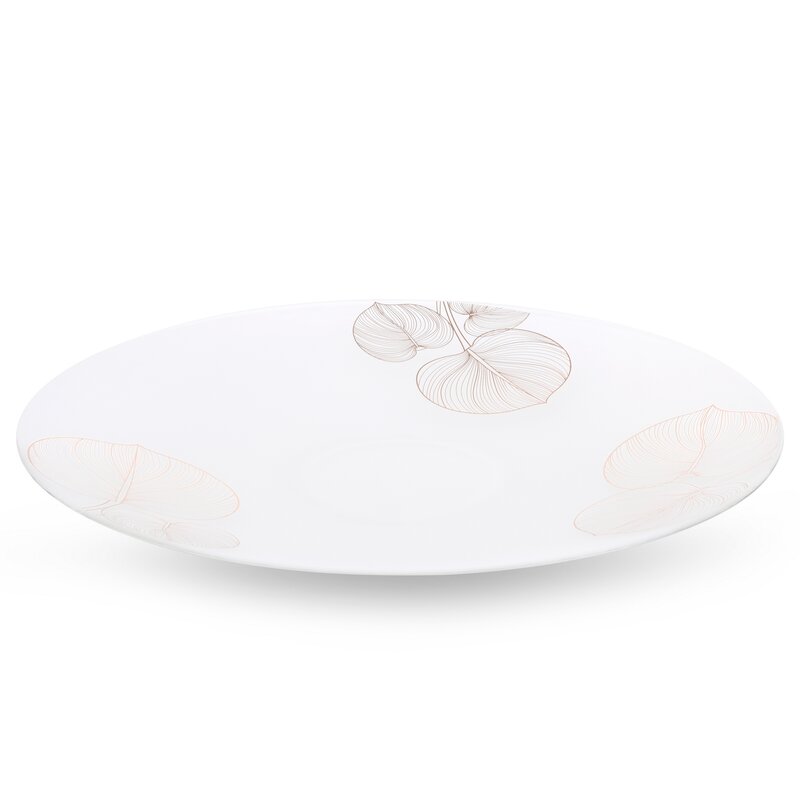 Patera szklana LC/BLANCA5 biała 37x4 cm – idealna na owoce