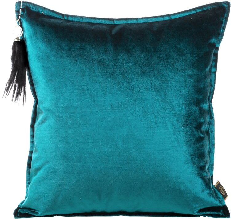 Poszewka velvet Royal ciemnoturkusowa 45 x 45 cm – dodaje przytulności