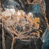 Obraz ręcznie malowany kwiatowy czarny 60 X 80 cm – wnosi artystyczny charakter