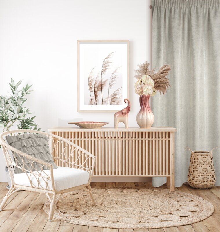 Zasłona gotowa naturalna 140 x 280 cm – wprowadza spokój