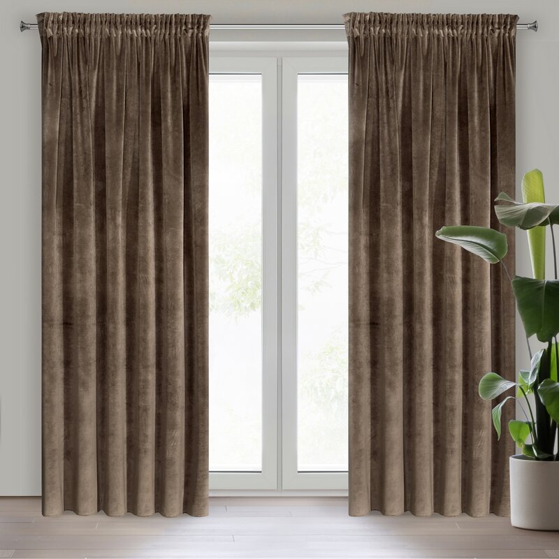 Zasłona gotowa Villa brązowa 140 x 270 cm – zaciemnia pomieszczenie