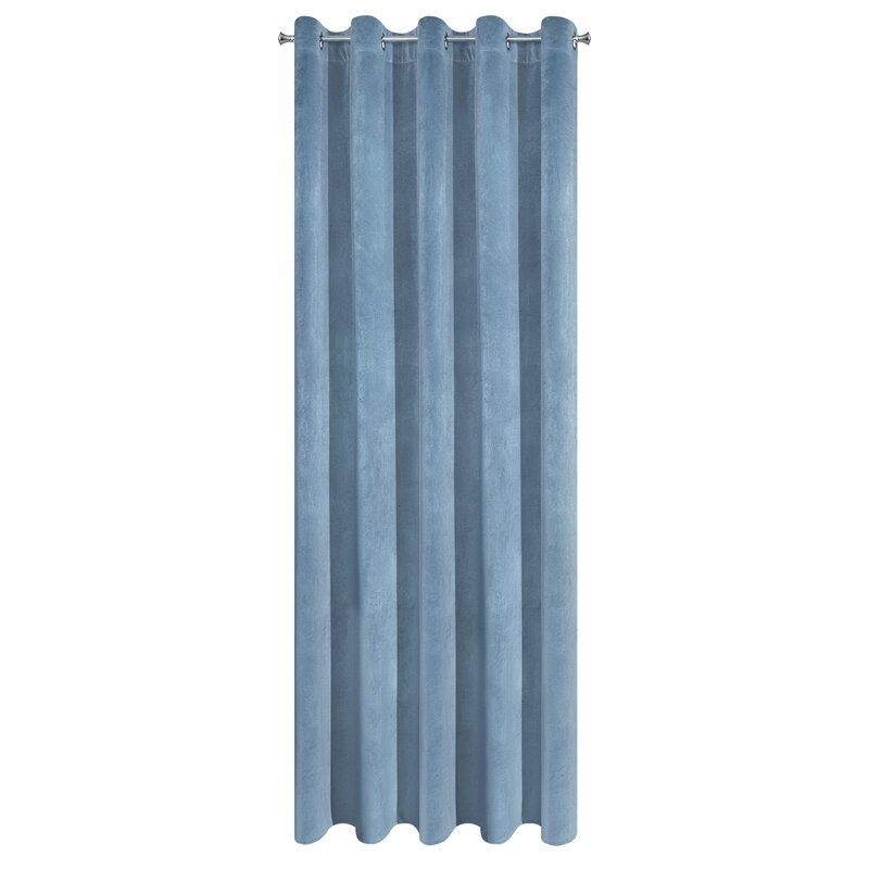 Zasłona gotowa Villa niebieska 140 X 250 CM – miękki welwet