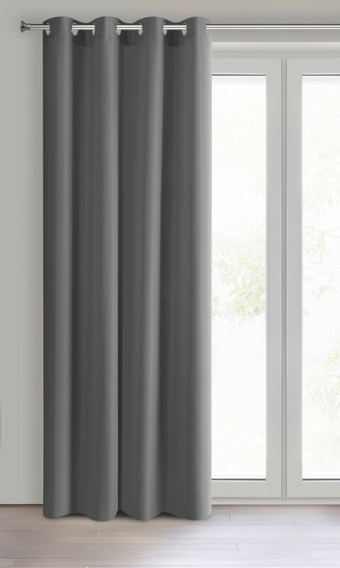 Zasłona gotowa Rita grafitowa 140 x 250 cm – zaciemniająca i stylowa