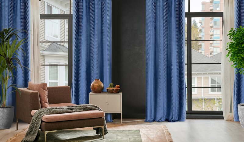 Zasłona welurowa Lussi granatowa 140 X 250 cm – do salonu i sypialni