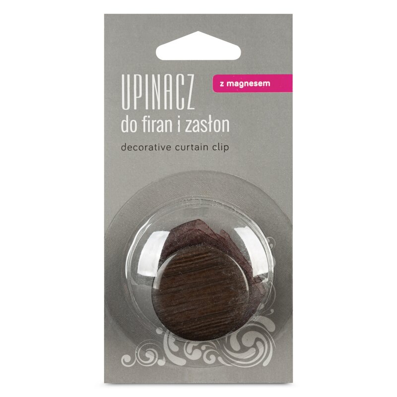UPINACZ DEKORACYJNY Z MAGNESEM 15 CM GRAFITOWY M/67/CZEKO KOŁO