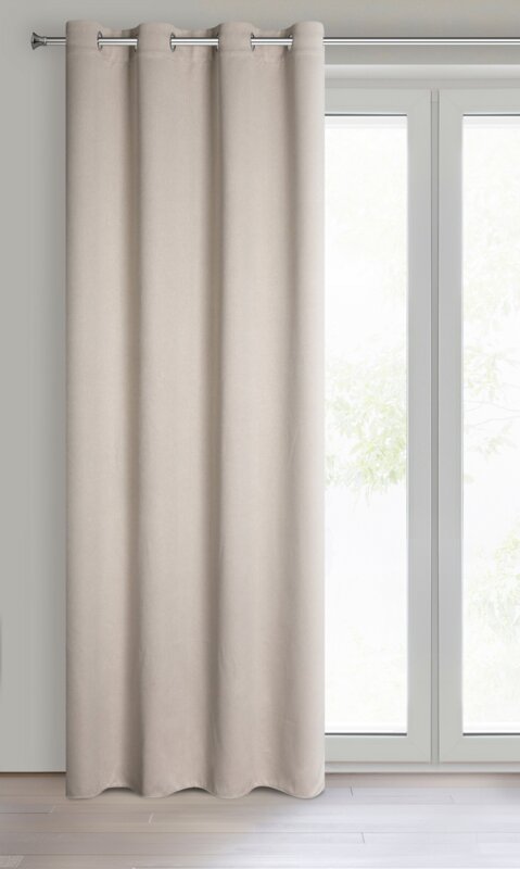 Zasłona gotowa Amaro beżowa 140 X 250 CM – zaciemniająca i przytulna
