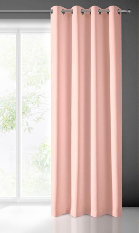 ZASŁONA GOTOWA RITA 140 X 250 CM PUDROWY RÓŻ