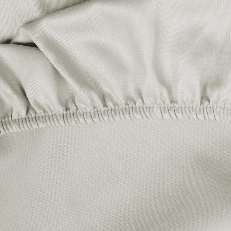 Prześcieradło z gumką Nova szarobeżowe 180 x 200 x 30 cm – gładkie i miękkie