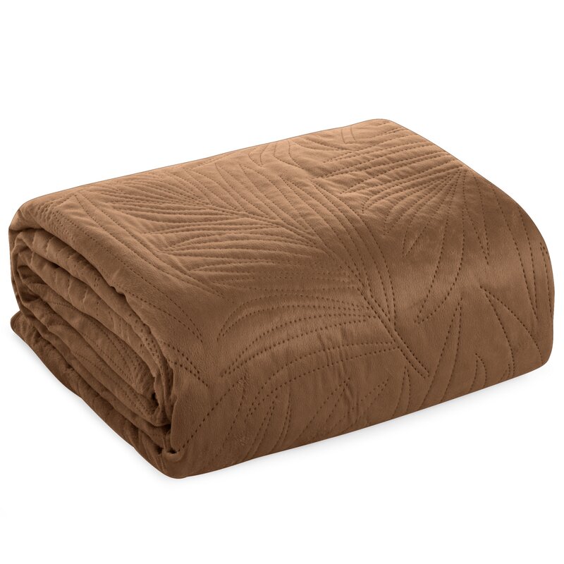 Narzuta Velvet ceglasta 220 x 240 cm – dodaje ciepła sypialni