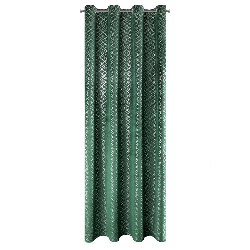 Zasłona gotowa MOLY zielona 140 x 250 cm – zaciemniająca i stylowa