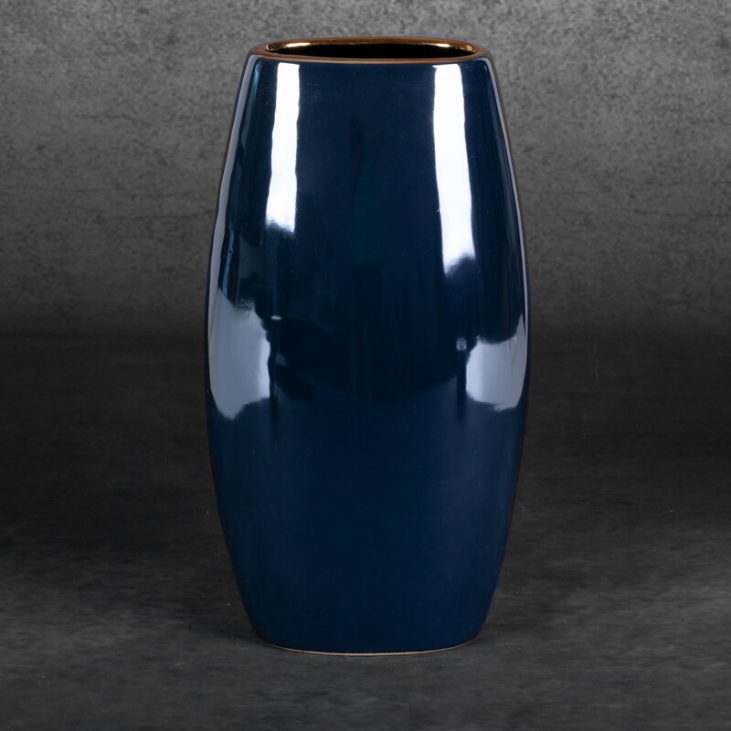 Wazon ceramiczny Amora1 granatowy 19 x 12 x 35 cm – na susze i kwiaty