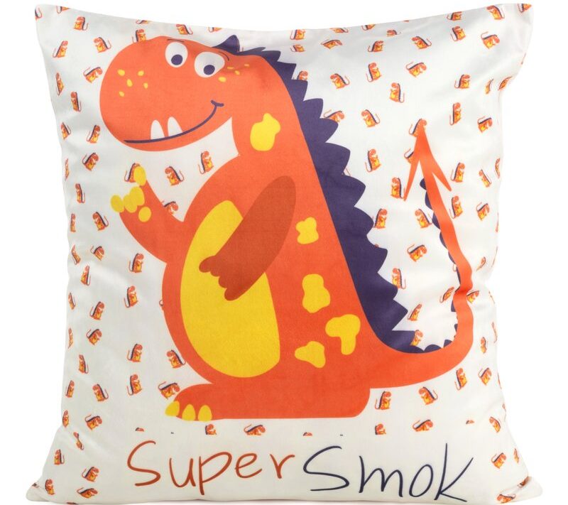 Poszewka SuperSmok biała 45 x 45 cm – rozjaśni pokój dziecka