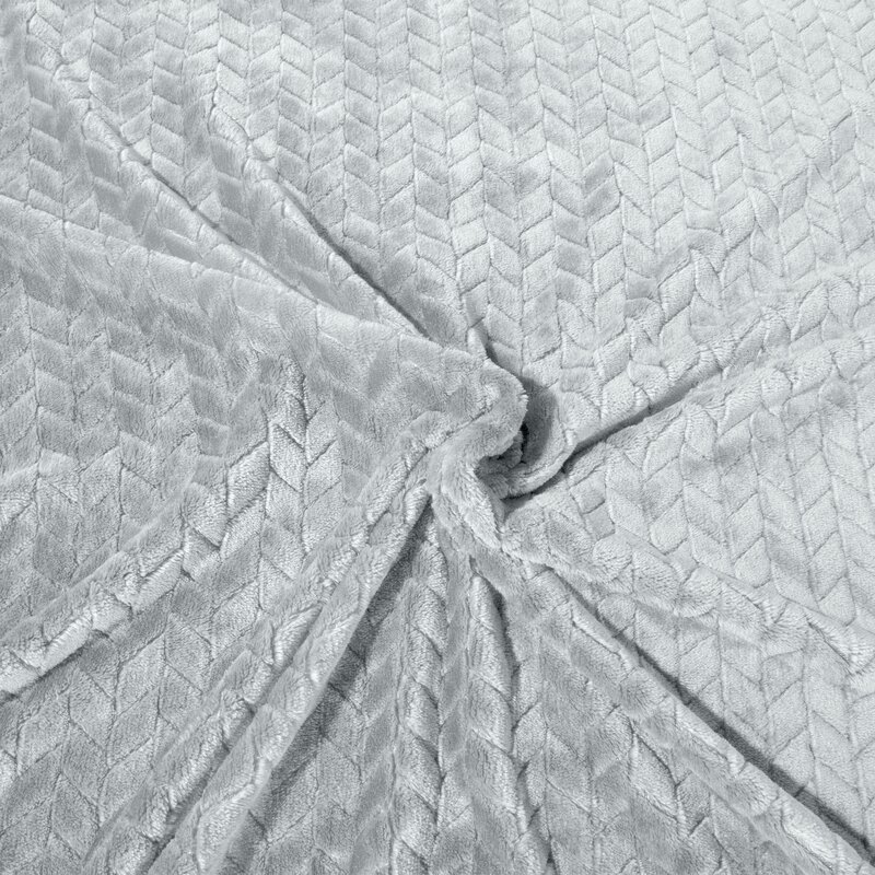 Koc flanelowy Cindy popielaty 170 x 210 cm – otuli ciepłem