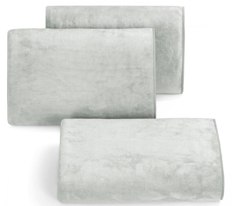 Ręcznik szybkoschnący AMY srebrny 70 x 140 cm – miękki i chłonny