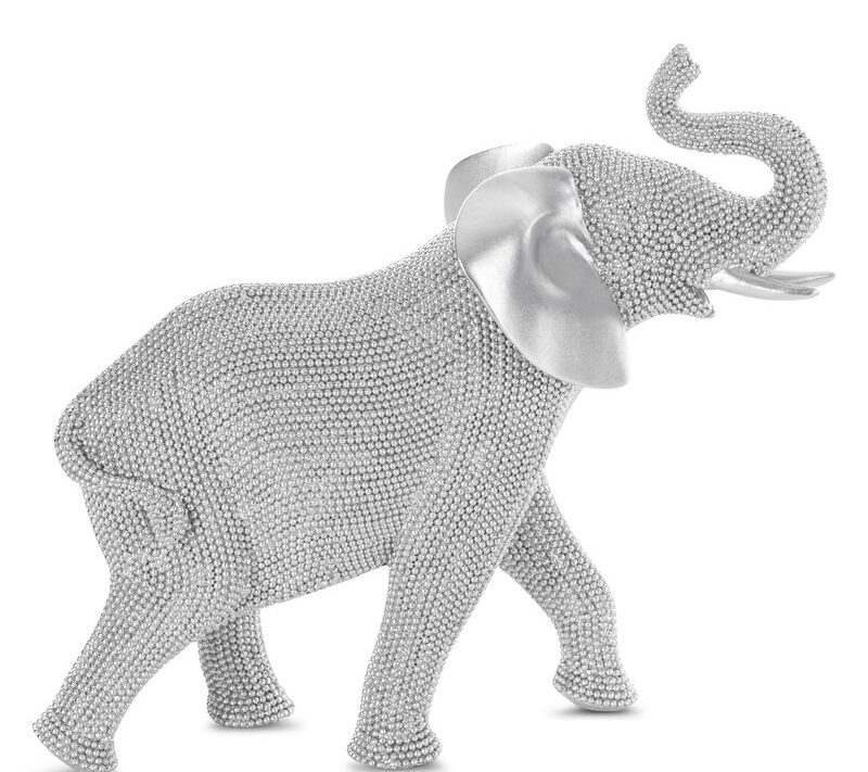 Figurka dekoracyjna ELDO srebrna 30 X 13 X 26 CM – dodaje blasku wnętrzu