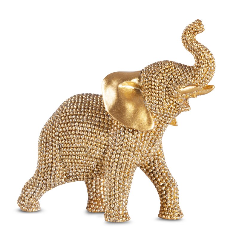 Figurka ceramiczna ELDO złota 12 X 5 X 11 cm – na półkę i komodę