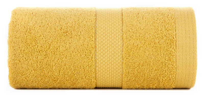 Ręcznik frotte BARI musztardowy 30 X 50 CM – miękki, z nicią Lurex