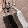 Sznur dekoracyjny stalowy 68 cm – eleganckie upięcie zasłon