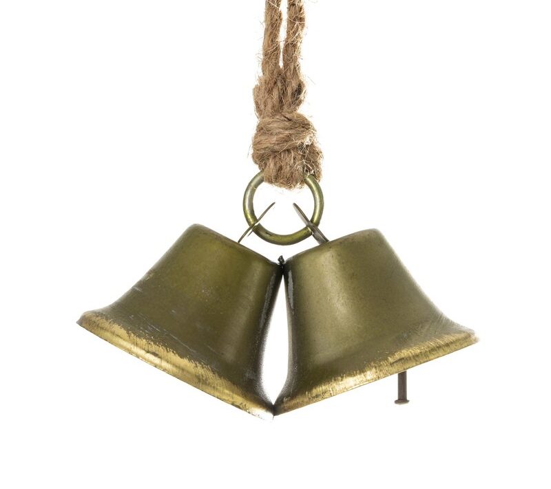 Ozdoba świąteczna metalowa ciemnozłota 7 x 7 x 6 cm – elegancka dekoracja
