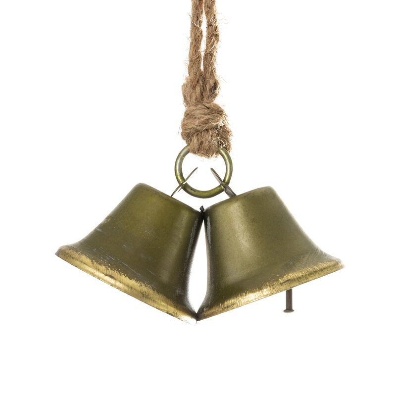 Ozdoba świąteczna metalowa ciemnozłota 7 x 7 x 6 cm – elegancka dekoracja