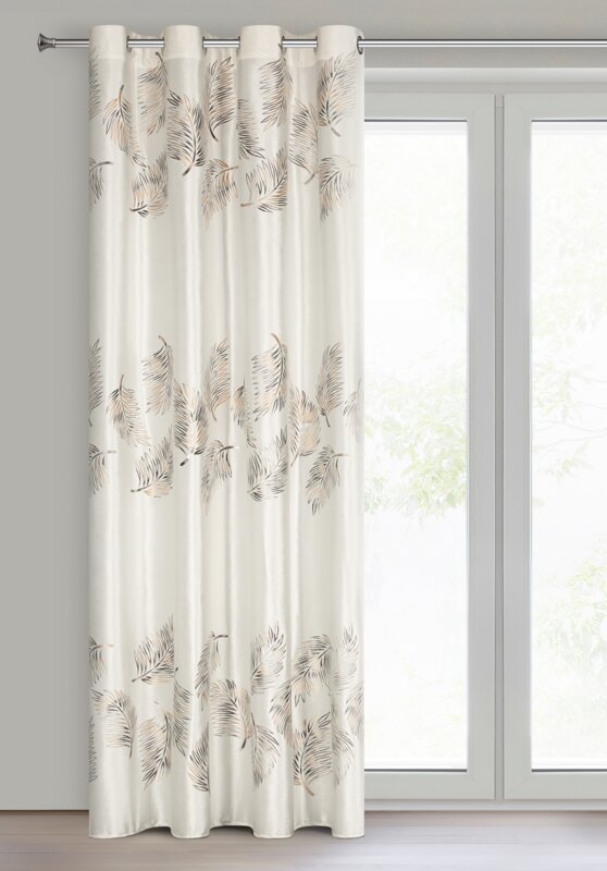 Zasłona gotowa Idalia kremowa 140 x 250 cm – zaciemnia i zdobi
