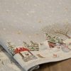 Obrus gobelinowy świąteczny popielaty 40x100 cm – odporny na plamy