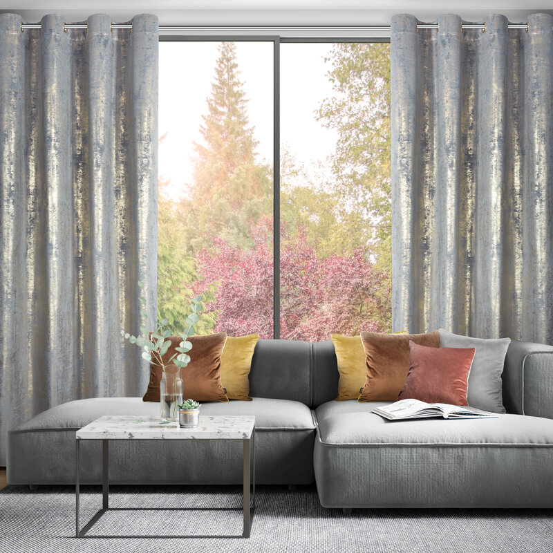 Zasłona gotowa Renia srebrna 140 x 250 cm – wprowadza blask