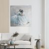 Obraz ręcznie malowany Tancerka błękitny 100 X 100 cm – dla artystycznego wnętrza