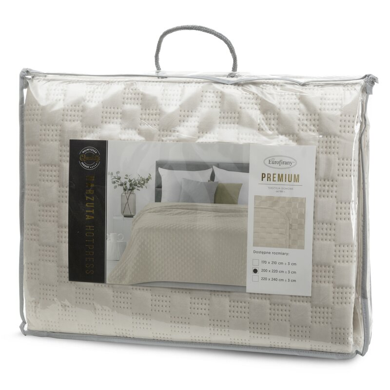 Narzuta Velvet Sofia kremowa 200 x 220 cm – dodaje przytulności