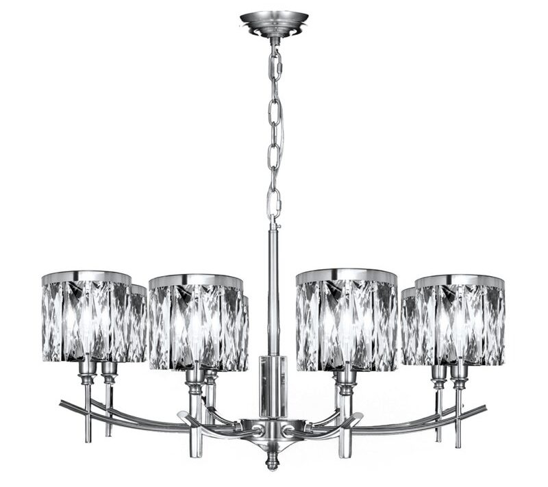 Lampa sufitowa KRYSTAL transparentna 75 x 150 cm – olśniewająca gra światła