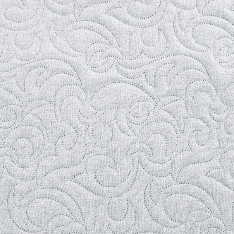 Narzuta len srebrna 170 x 210 cm – dodaje elegancji sypialni