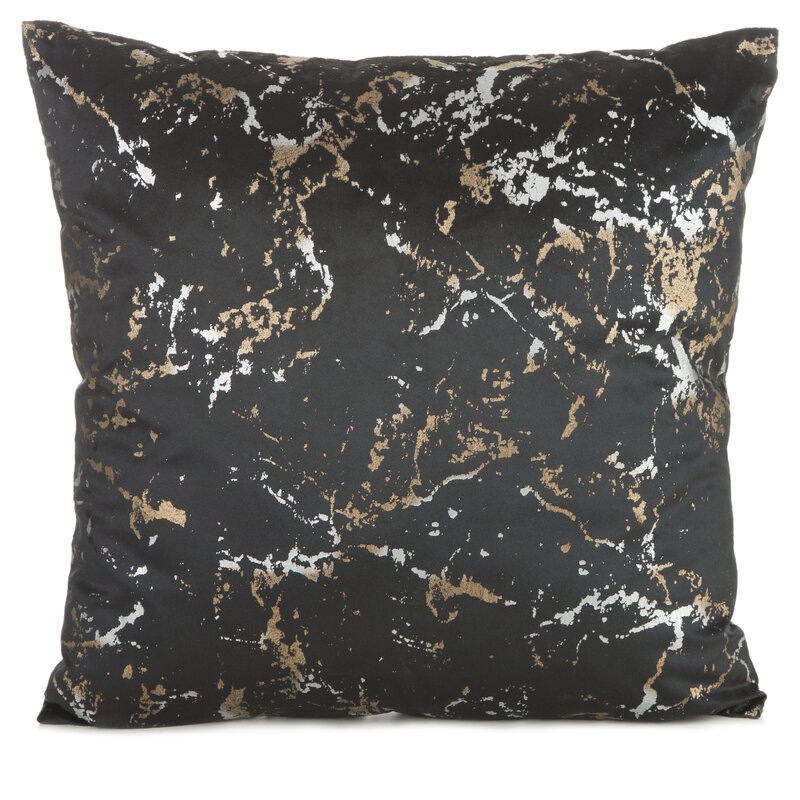 Poszewka Dori czarna 45 x 45 cm – doda blasku wnętrzu