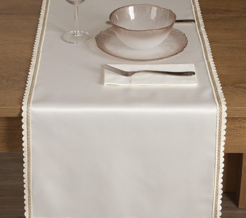 Bieżnik kremowy 40 x 180 cm – elegancka dekoracja stołu