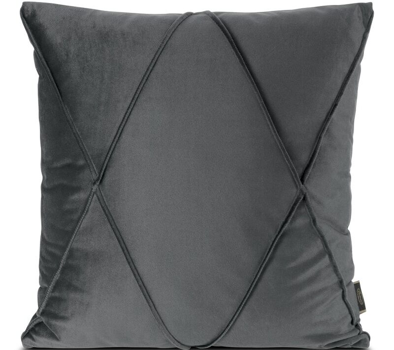 Poszewka velvet Nala stalowa 45 x 45 cm – doda blasku wnętrzu