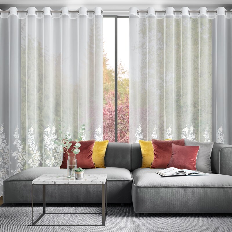 Firana gotowa Alira kremowa 300 x 250 cm – rozprasza światło