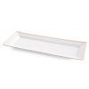 Patera ceramiczna Olivia biała 39 x 15 x 3 cm – idealna na przekąski