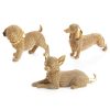 Figurka ceramiczna szczeniaczek złoty 16 x 9 x 13 cm – doda blasku wnętrzu