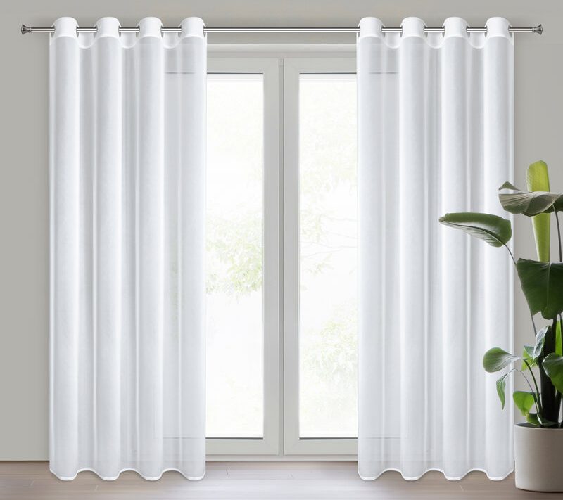Firana gotowa Tina biała 140 X 270 cm – rozświetla wnętrze