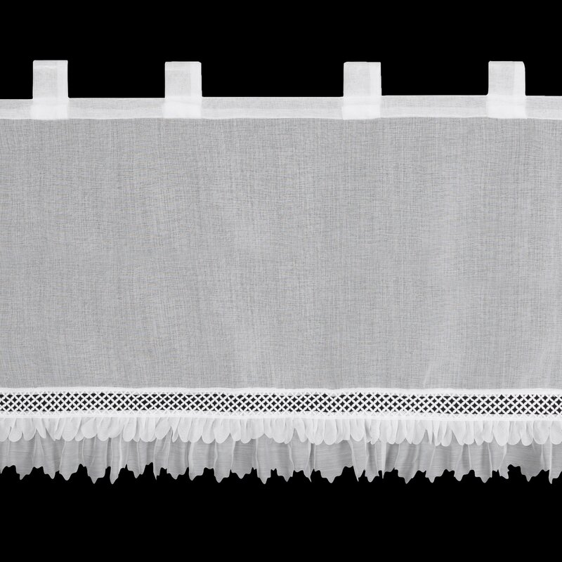 Firana gotowa na szelkach biała 150 x 60 cm – rozjaśnia wnętrze