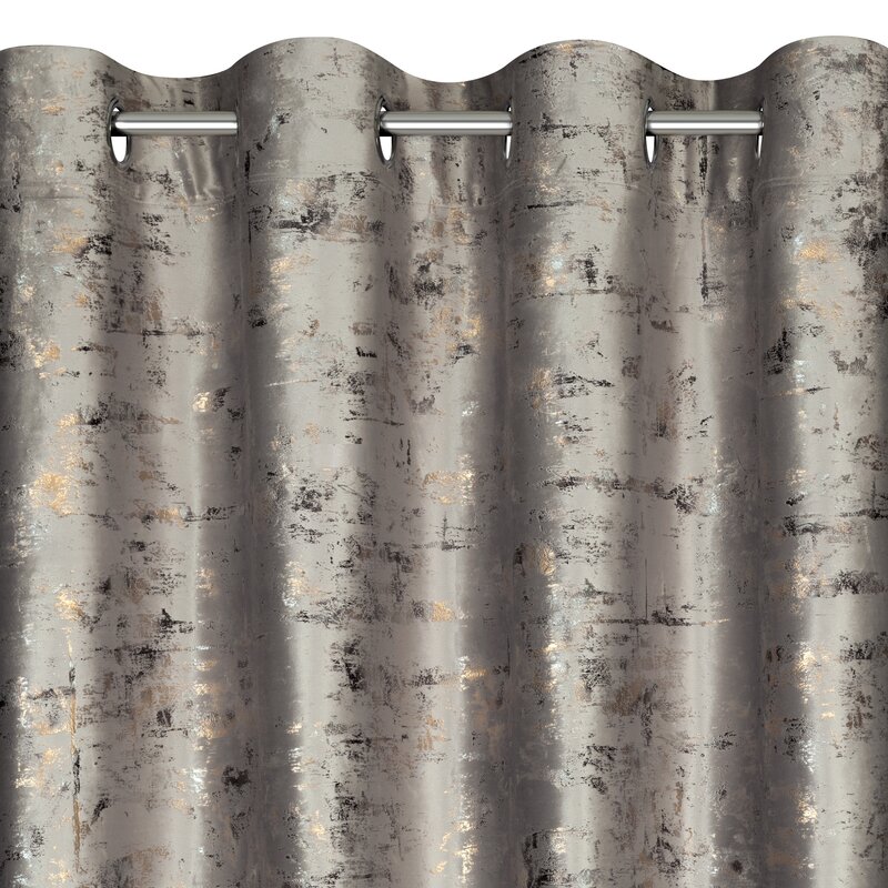 Zasłona gotowa welwetowa Tami stalowa 140 X 250 CM – miękka i elegancka