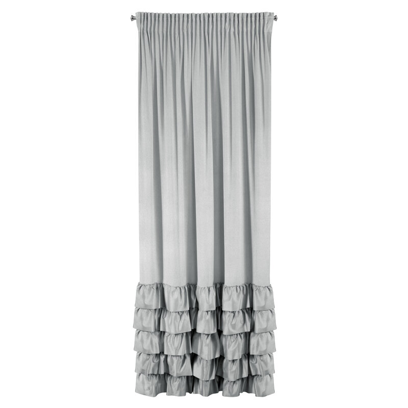 Zasłona gotowa DANI srebrna 140 x 270 cm – doda blasku wnętrzu
