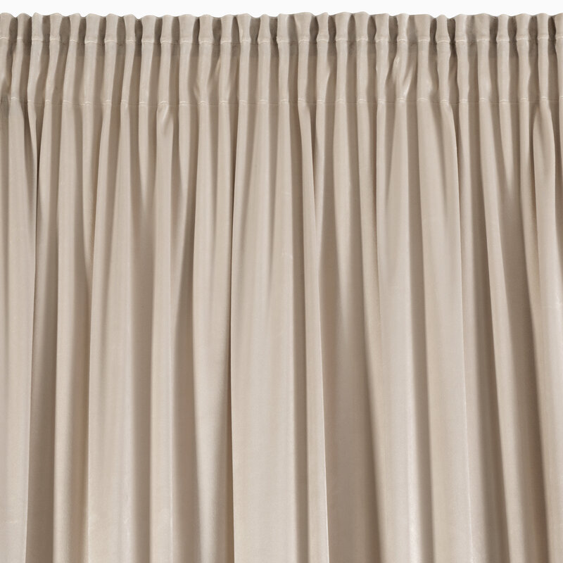 Zasłona gotowa z falbanami beżowa 140 x 270 cm – doda ciepła wnętrzu